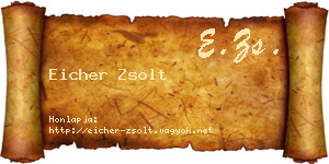 Eicher Zsolt névjegykártya